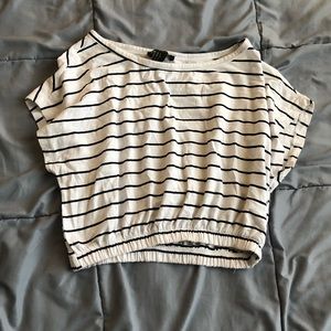 cropped striped top